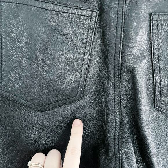 Limited Edition Vintage Black Leather Slim Pants - Picture 10 of 10